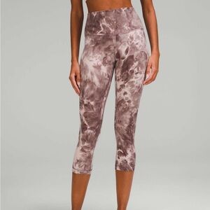 Lululemon align crop pants 21” Diamond Dye Mink Bery Lunar Rock Shadow Grey Sz 6